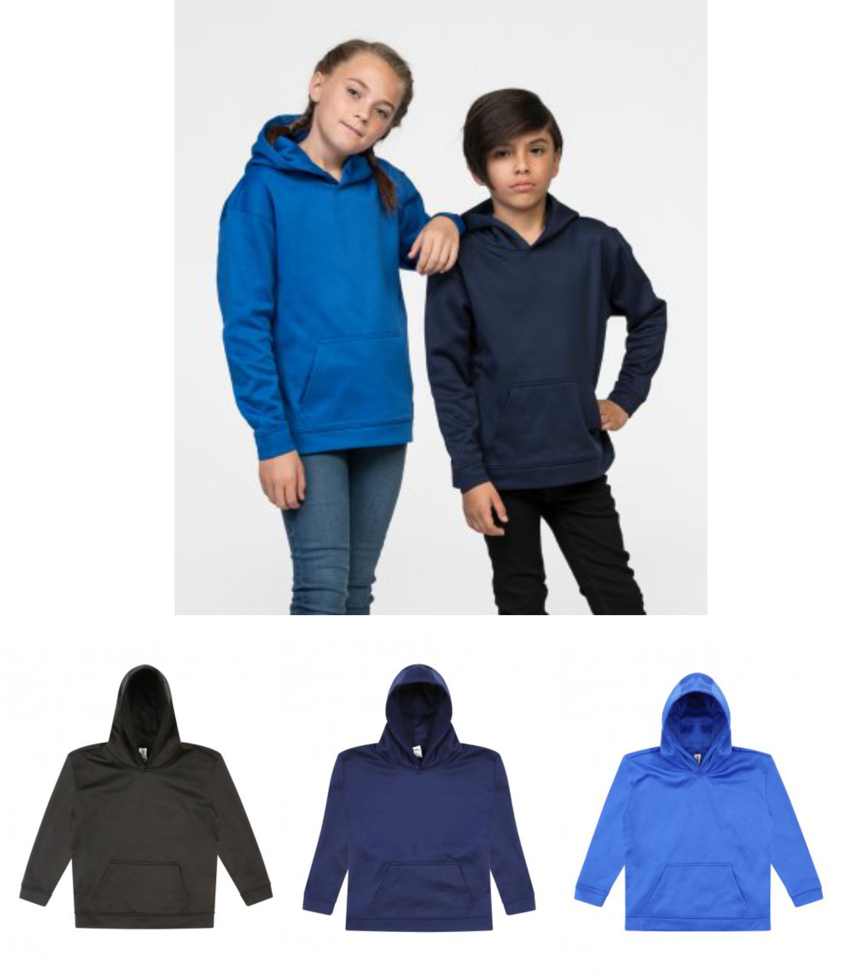 AWD JH006b Kids Sports Polyester Hoodie  AWD JH006b Kids Sports Polyester Hoodie